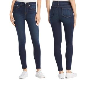 $229 RAG & BONE Skinny Bedford Jeans Dark Blue Denim Wash Sz 25